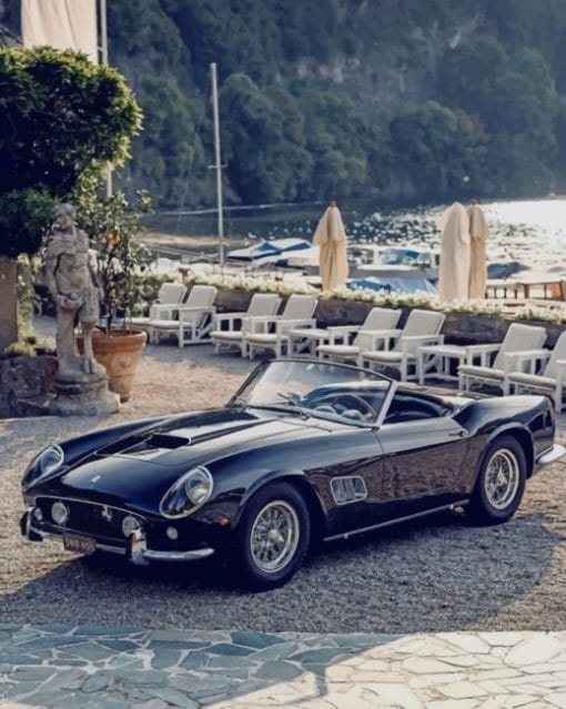 Black Ferrari 250 paint by numbers