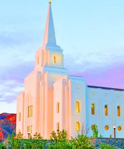 Brigham City Utah Temple paint by numbers