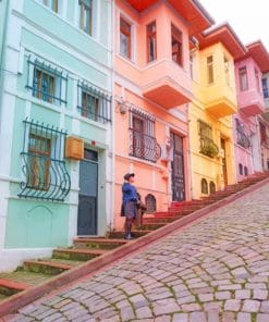 Colorful Buildings Istanbul Turkey paint by numbers