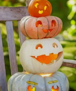 Cute Pumpkins paint by numbers