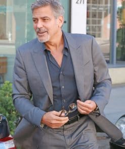 George Clooney With Grey Suit paint by numbers