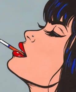 Girl Smoking Pop Art paint by numbers