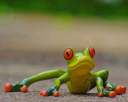 Green And Red Eye Frog paint by numbers