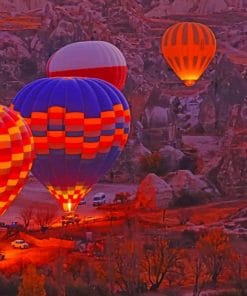 Hot Air Balloon Cappadocia Turkey paint by numbers