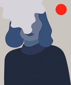 Illustration Of A Girl Minimalist Art paint by numbers