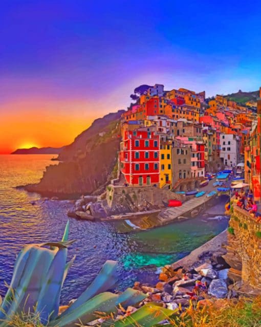 Cinque Terre National Park paint by numbers