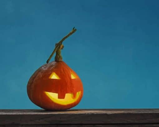 Jack O Lantern With Glowing Smile paint by numbers