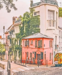 La Maison Rose Paris France paint by numbers