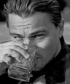 Leo Dicaprio Black And White paint by numbers