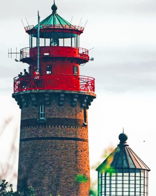 Lighthouse Architecture From Bushes paint by numbers