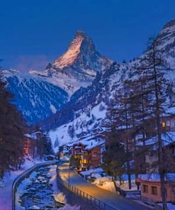 Matterhorn Mountain Switzerland paint by numbers