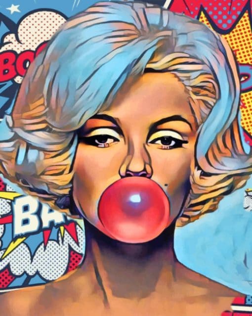 Pop Art Marilyn Monroe painting by numbers