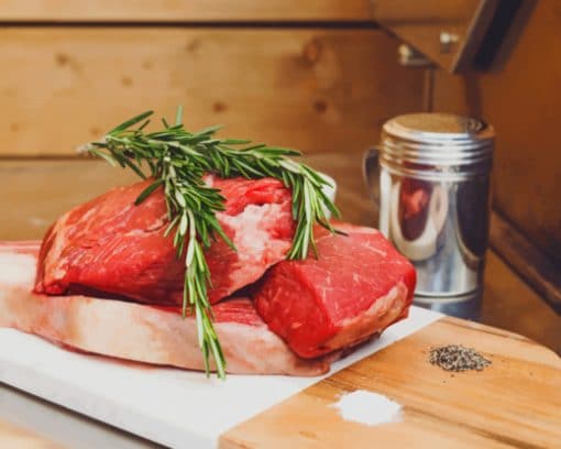 Preparing Meat To Grill paint by numbers