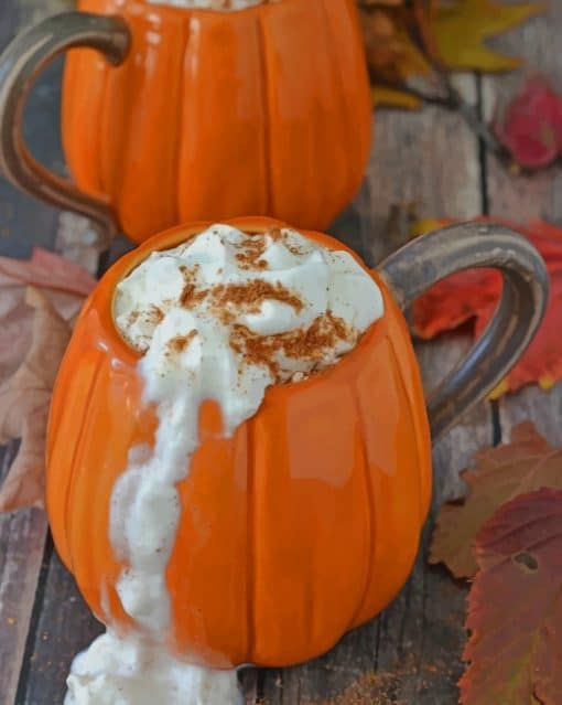 Pumpkin Mug paint by numbers