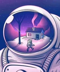 Purple Space Cartoon paint by numbers