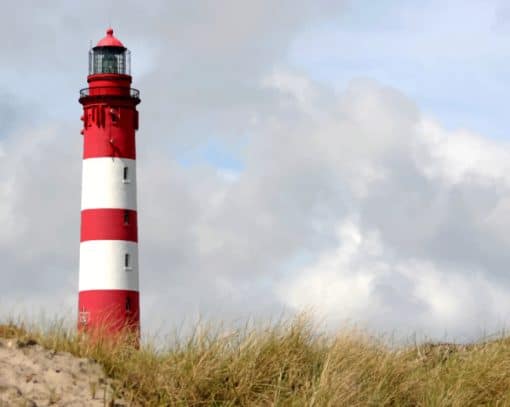 Red Germany Lighthouse paint by numbers