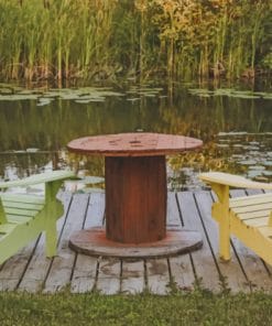 Relaxing Lake Side Chairs paint by numbers