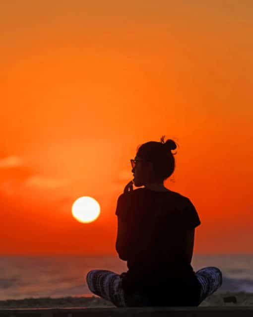 Silhouette Of Girl paint by numbers