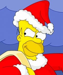 Simpson Santa Claus paint by numbers