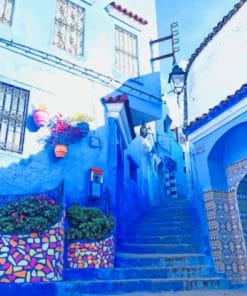 The Blue City Morocco paint by numbers