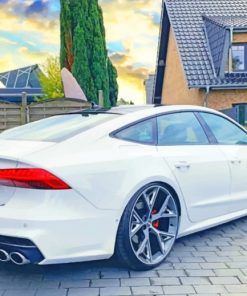 White Audi A7 paint by numbers