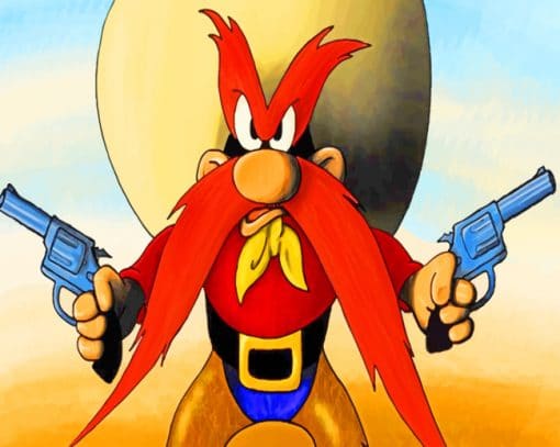 Yosemite Sam Cartoon paint by numbers