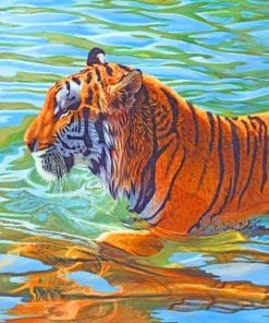 American Tiger paint by numbers