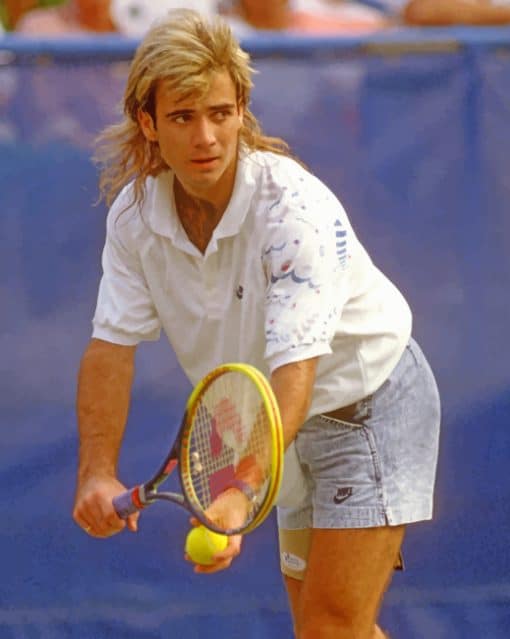 Andre Agassi paint by numbers