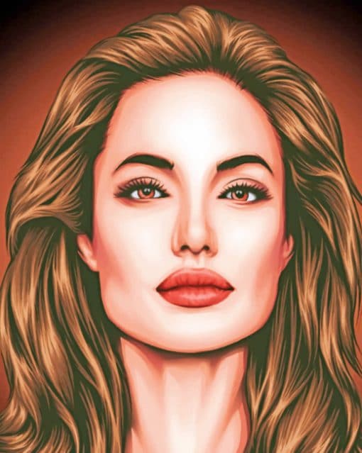 Angelina Jolie paint by numbers