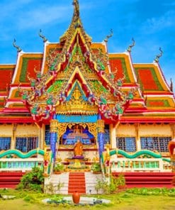 Buddhist Temple In Koh Samui paint by numbers