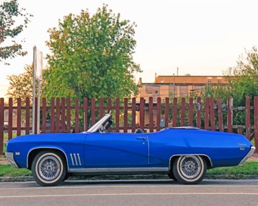 Classic Blue Car paint by numbers