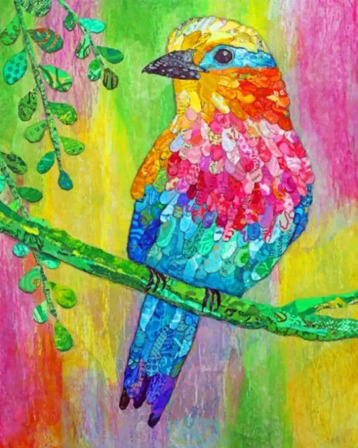 Colorful Bird Art paint by numbers