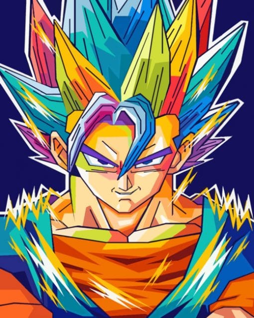 Colorful Dragon Ball paint by numbers