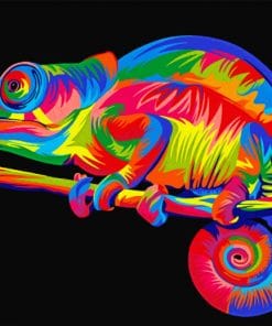 Colorful Chameleon paint by numbers