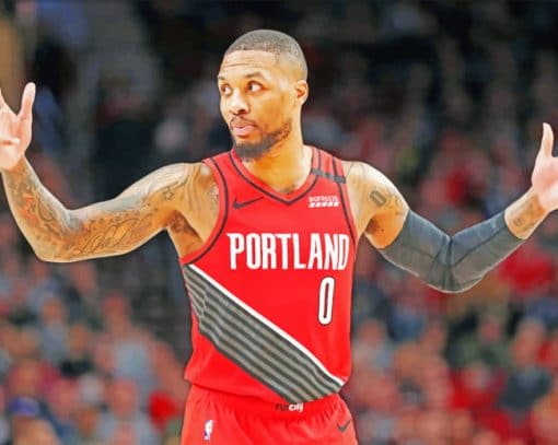 Damian Lillard Player Paint by numbers