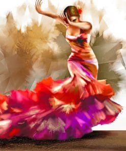 Flamenco Dancer paint by numbers