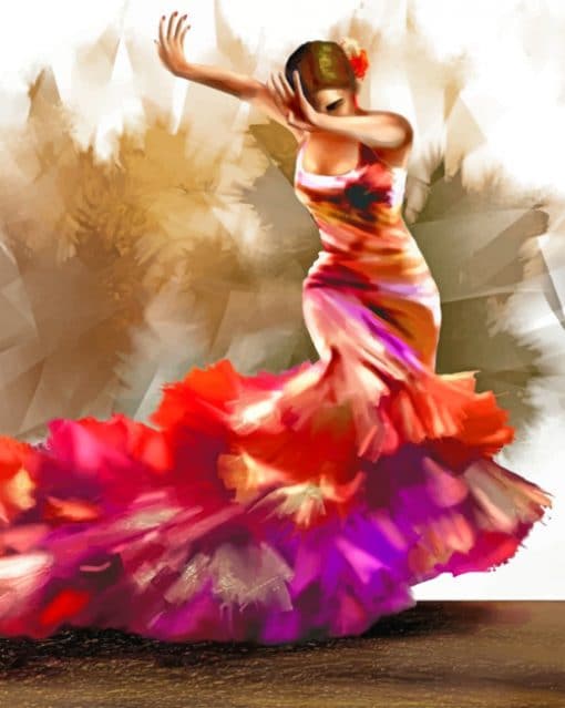 Flamenco Dancer paint by numbers