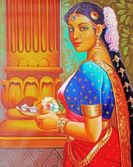 Indian Lady paint by numbers