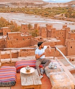 Man In Kasbah Morocco paint by numbers