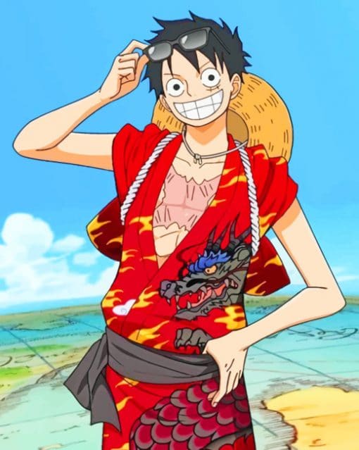 Monkey D Luffy paint by numbers