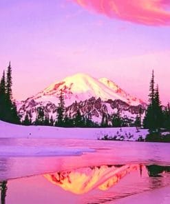 Mount Rainier paint by numbers