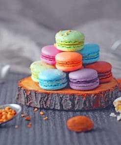 Multicolored Macarons paint by numbers