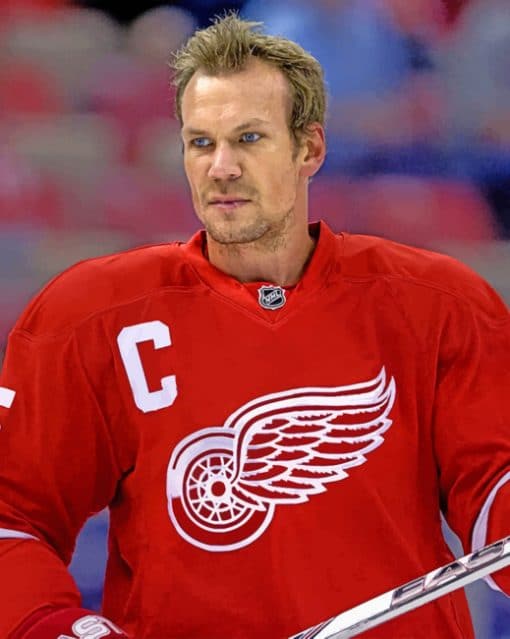 Nicklas Lidstrom playerr paint by numbers