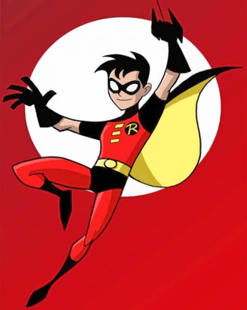 Robin Superhero paint by numbers