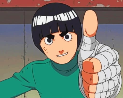 Rock Lee Naruto paint by numbers