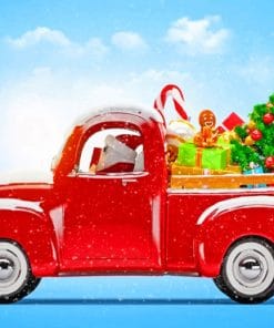 Santa Claus Truck paint by numbers