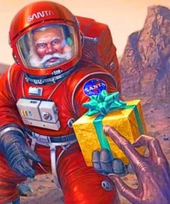 Space Santa Claus paint by numbers