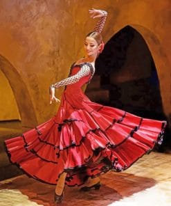 Spanish Flamenco Dancer paint by numbers