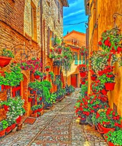 Spello Italy paint By Numbers