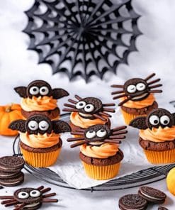 Spider Cupcakes Halloween paint by numbers